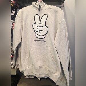 2025 Walt Disney World Parks Mickey Peace Sign Hoodie Pullover Sweatshirt Unisex